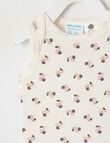 Milly & Milo Sleeveless Cherry Bodysuit, Cream product photo View 02 S
