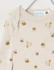 Milly & Milo Long-sleeve Bee Bodysuit, Cream product photo View 02 S