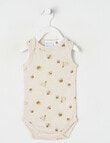 Milly & Milo Sleeveless Bee Bodysuit, Cream product photo