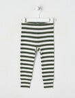 Milly & Milo Stripe Legging, Green & Cream product photo
