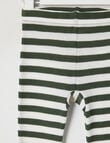 Milly & Milo Stripe Legging, Green & Cream product photo View 02 S