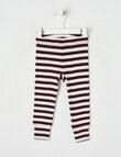 Milly & Milo Stripe Legging, Cherry & Cream product photo