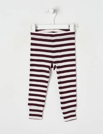 Milly & Milo Stripe Legging, Cherry & Cream product photo