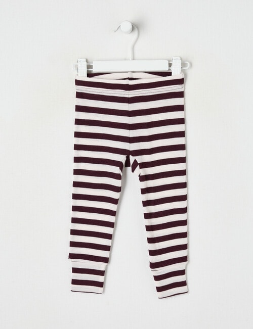 Milly & Milo Stripe Legging, Cherry & Cream product photo