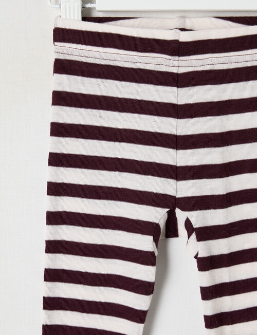 Milly & Milo Stripe Legging, Cherry & Cream product photo View 02 L