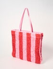 Zest Resort Paperstraw Tote Bag, Red & Pink product photo View 03 S