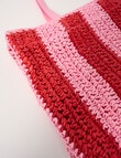 Zest Resort Paperstraw Tote Bag, Red & Pink product photo View 04 S