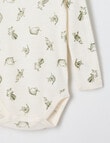 Milly & Milo Merino Long-Sleeve Bird Bodysuit, Cream product photo View 02 S