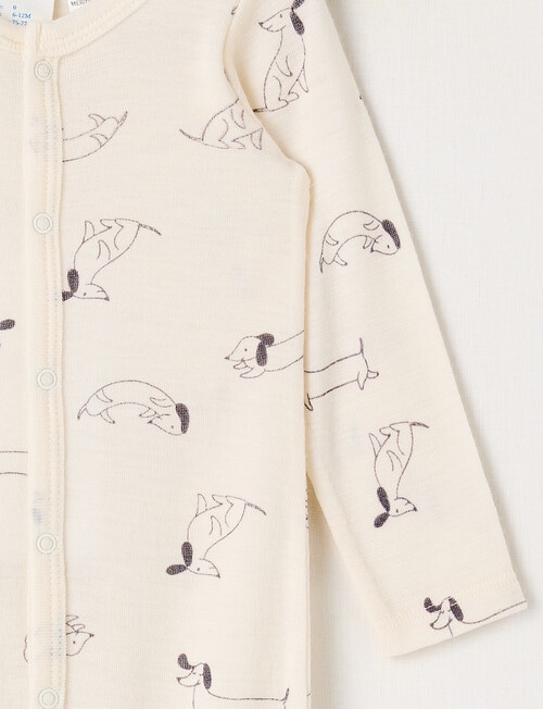 Milly & Milo Merino Dog Sleepsuit, Beige product photo View 02 L