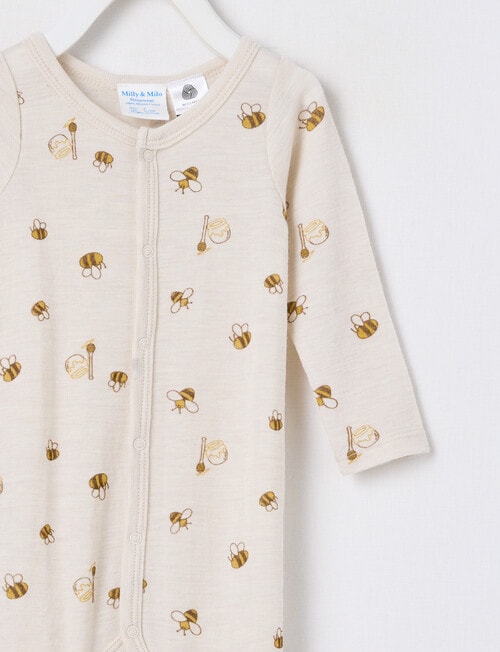 Milly & Milo Bee Sleepsuit product photo View 02 L