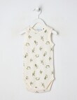 Milly & Milo Merino Sleeveless Bird Bodysuit, Cream product photo