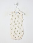 Milly & Milo Merino Sleeveless Bird Bodysuit, Cream product photo