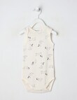 Milly & Milo Merino Sleeveless Dog Bodysuit, Cream product photo