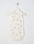 Milly & Milo Merino Sleeveless Dog Bodysuit, Cream product photo