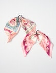 Whistle Accessories Square Satin Scarf Hair Tie, 2-Pack, Palm Tree product photo View 03 S