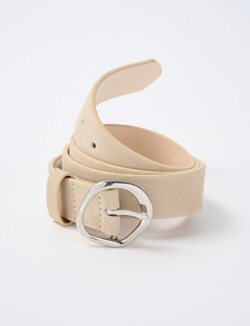 Boston + Bailey Suede Belt, Mushroom product photo