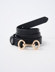 Boston + Bailey Slim Ring Buckle Belt, Black product photo