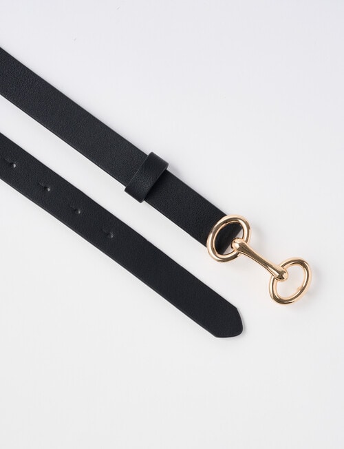 Boston + Bailey Slim Ring Buckle Belt, Black product photo View 02 L