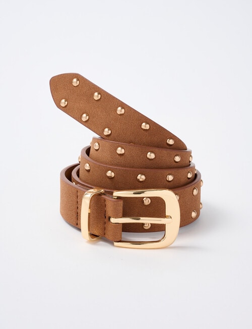 Boston + Bailey Studded Belt, Tan product photo