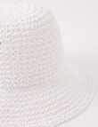 Zest Resort Straw Bucket Hat, White product photo View 02 S