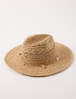 Zest Resort Straw SunHat with Charms, Natural product photo View 02 S