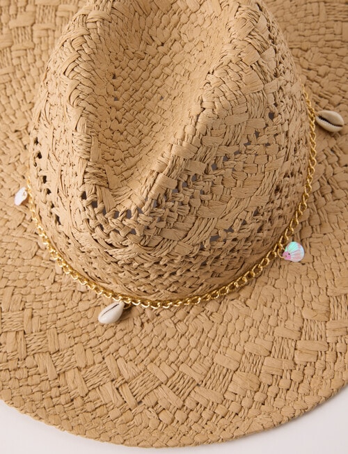 Zest Resort Straw SunHat with Charms, Natural product photo View 03 L