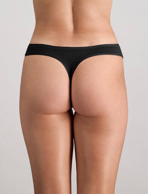 Bendon Extra-Ordinary Thong Brief, Black product photo View 02 L