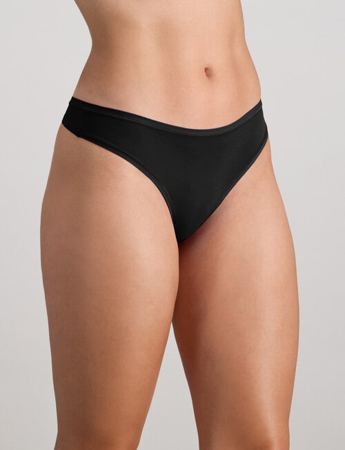 Bendon Extra-Ordinary Thong Brief, Black product photo View 03 L