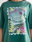 Zest Stamp Vintage Wash Holiday Tee, Forest product photo View 04 S