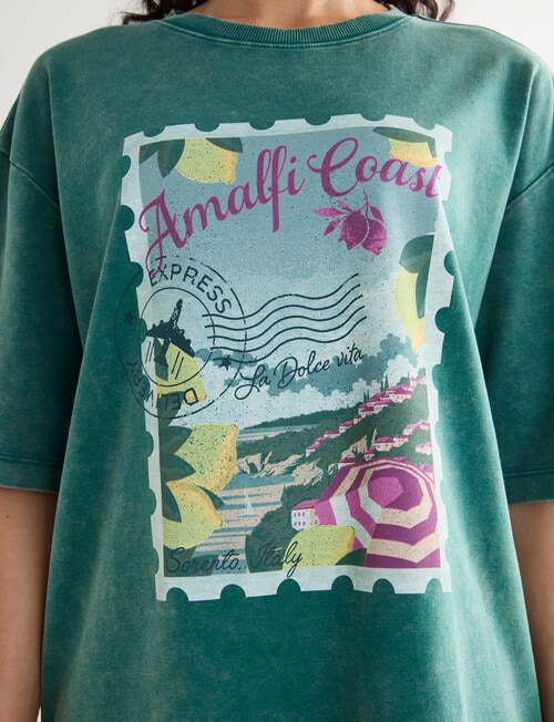 Zest Stamp Vintage Wash Holiday Tee, Forest product photo View 04 L