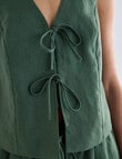 Zest Linen Tie Vest Top, Kelp product photo View 04 S