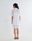 Zest Broderie Pop Over Dress, White product photo View 02 S