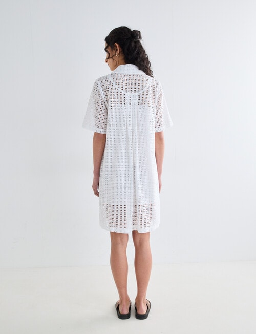 Zest Broderie Pop Over Dress, White product photo View 02 L
