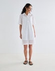 Zest Broderie Pop Over Dress, White product photo View 03 S