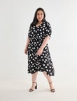 Studio Curve Collection Polka Dot Dress, Black Spot product photo View 09 S