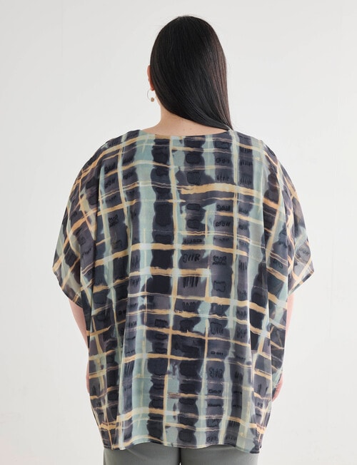 Studio Curve Collection Overlay Tunic, Smudged Mint Check product photo View 02 L