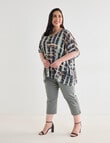 Studio Curve Collection Overlay Tunic, Smudged Mint Check product photo View 03 S
