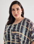 Studio Curve Collection Overlay Tunic, Smudged Mint Check product photo View 05 S