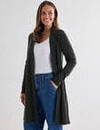 North South Merino Longline Cardigan, Sea Kelp product photo