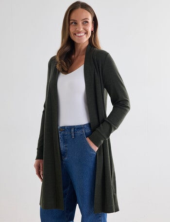 North South Merino Longline Cardigan, Sea Kelp product photo