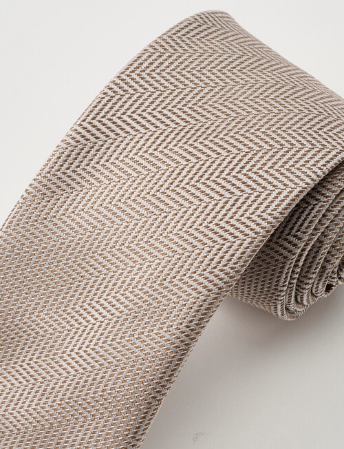 Laidlaw + Leeds Herringbone Tie, Sand product photo View 02 L