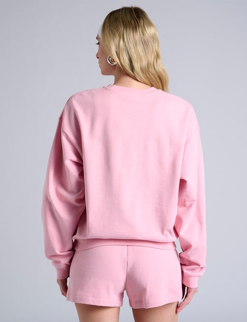 Champion Graphic Shop Crew Sweatshirt, New Tender Pink product photo View 03 L
