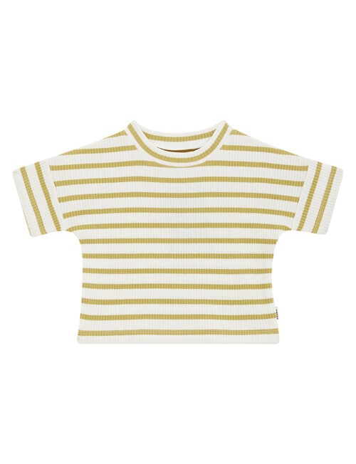 Bonds Rib Stripe Tee, Clay & Marscapone product photo
