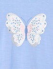 North South Merino Butterfly Merino Long Sleeve Top, Periwinkle product photo View 02 S