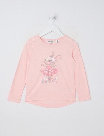 North South Merino Ballerina Bunny Merino Long Sleeve Top, Blush product photo