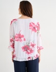Ella J Print Ruffle Top, Red product photo View 02 S