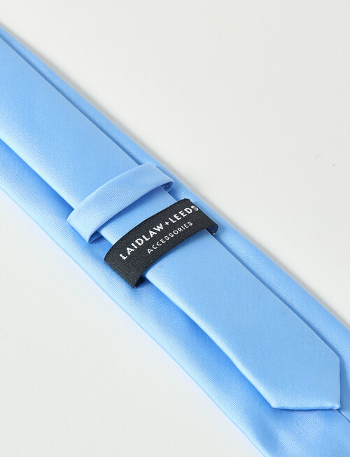 Laidlaw + Leeds Plain Tie, Light Blue product photo View 03 L