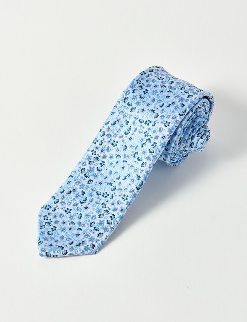 Laidlaw + Leeds Floral Tie, Light Blue product photo