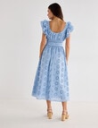 Whistle Double Frill Sleeve Broiderie Dress, Sky product photo View 02 S