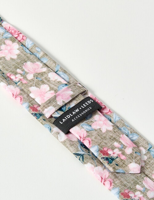 Laidlaw + Leeds Floral Tie, Sand product photo View 03 L